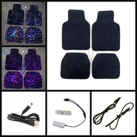 Tapis de sol Starlight pour voiture avec éclairage LED à fibres optiques, contrôle par application/télécommande/musique