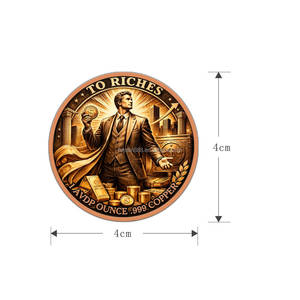 Pièce de monnaie de défi en cuivre 99,9 % de 1 once AVDP, inspirée de la citation « De la pauvreté à la prospérité », pièce commémorative inspirante, pièce de collection d'art vintage - Product Image 4