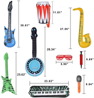 Guitares et microphones gonflables au design classique, jouets pour instruments de musique, fête d'enfants