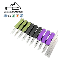 Vente flash - Couteau pliant multifonctionnel de petite taille avec lame en acier D2 et manche en alliage d'aluminium, idéal pour les activités de plein air, mini, portable, DIY