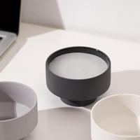 Vente en gros de petits pots à bougies en céramique vides, personnalisables, noir/mat/blanc, durables, diffuseurs d'encens aromatiques en vrac