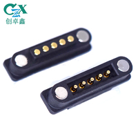 Adaptateur USB-C magnétique CZX 2,2 mm 5 broches mâle/femelle avec contact en cuivre et boîtier en laiton pour la communication de données et la charge 2A 12V