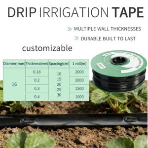 Di alta qualità 16mm nastro a goccia <span class=keywords><strong>tubo</strong></span> di irrigazione in magazzino tubi a goccia giardino agricolo sistemi di irrigazione a goccia - Product Image 2