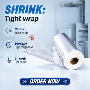 Película Termoencogible <span class=keywords><strong>POF</strong></span> de Baja Temperatura, Segura para Contacto con Alimentos, Certificada CE, Alta Claridad, Rollo de Embalaje para Alimentos - Product Image 5