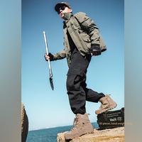 Bottes de randonnée montantes tactiques d'extérieur pour homme / Chaussures de camping grande taille respirantes unisexe pour l'été en cuir véritable