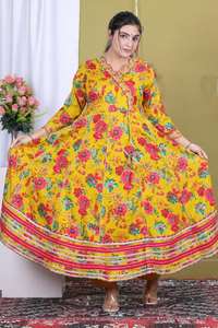 Nuevo Conjunto Étnico de Rayón Angarkha, Superventas, con Pantalón Bada Ghera y Dupatta, Materiales Reciclados, para Todas las Temporadas, Ideal para Fiestas - Product Image 4