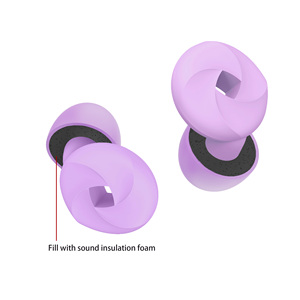 Silicone Foldable Ear <b>Plugs</b> for Sleep Noise Reduction Ear Fill with Sound Insulation Foam Apply Airplane Travel Work - Product Image 1