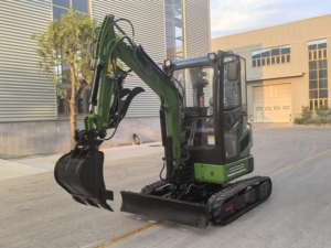 brand new closed cab EPA 2.6 Ton Chinese rubber truck with AC Excavators Kubota engine <b>small</b> Digger thumb clip - Product Image 2