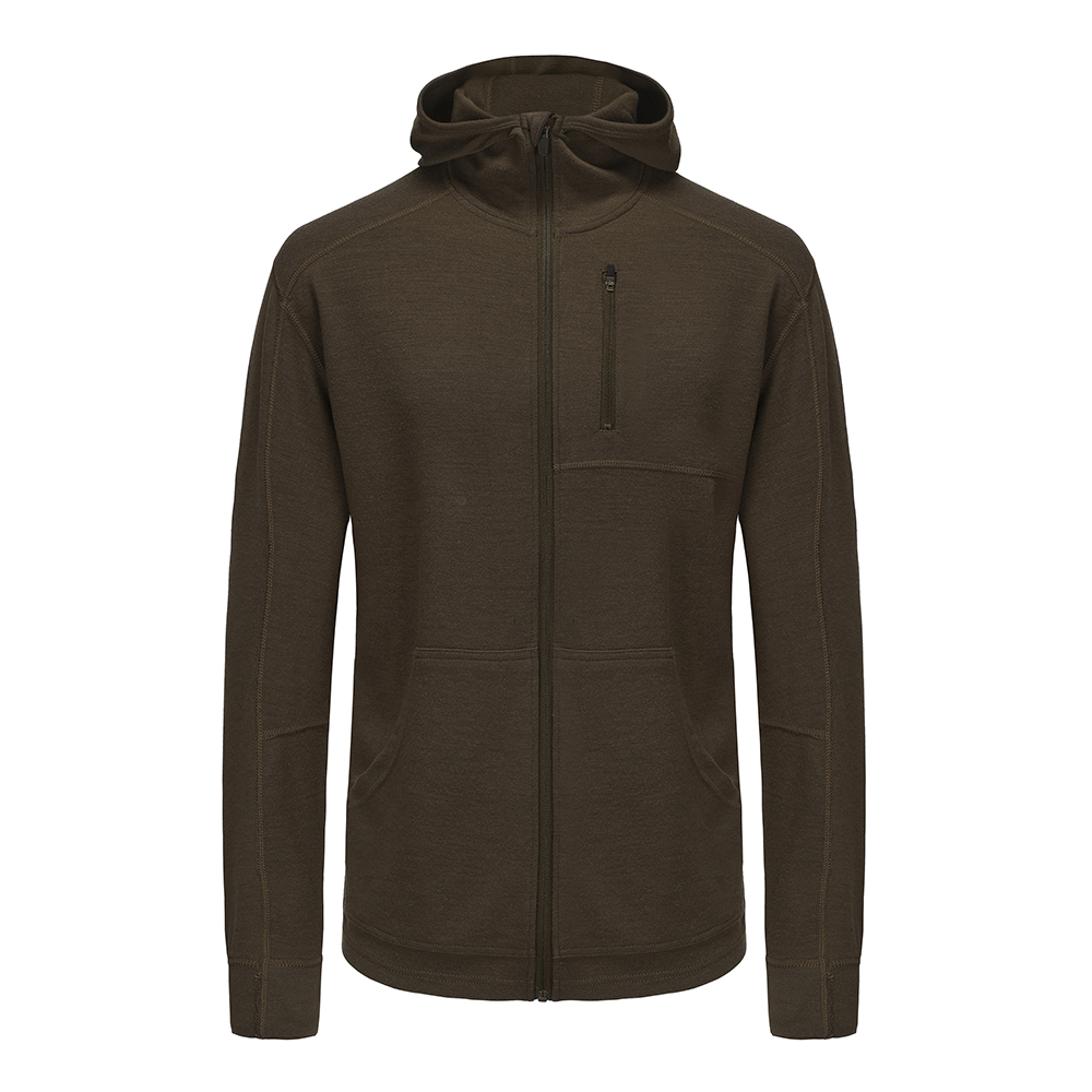 100% Merino Wool Men's Zip Hoodie For Everyday Comfort
