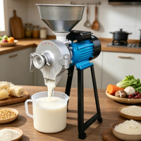 Pulvérisateur de céréales de qualité industrielle, machine multifonctionnelle pour broyer le maïs, le soja, les épices, les arachides, le maïs, le soja, les épices, et produire de la farine
