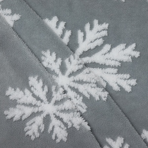 Christmas Style <strong>Snow</strong> Pattern Sherpa Plush <strong>Blanket</strong> Double Layer Thick Cationic <strong>Blanket</strong> for Home or Airplane Use - Product Image 4