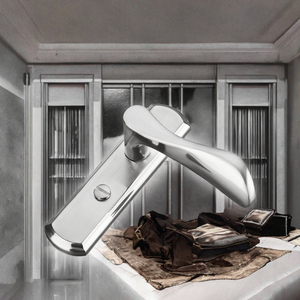 Cerradura de Puerta de Baño Moderna para Hotel Doorshine, de Acero Inoxidable, sin Llave, con Lengüeta Única, Manija para Puerta Interior de Baño, Fácil Instalación - Product Image 4