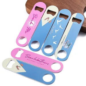 Gepersonaliseerde Flesopener Sublimatie Blanco Candy Color Bar Bieropener Dubbelzijdig Bedrukt Roestvrijstalen Metalen Opener