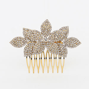 金属水晶花瓣新娘婚礼或舞会发梳女孩配件 - Product Image 5