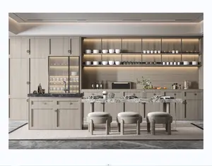 China Großhandels preis Stil meuble de cuisine modulare Küchen schrank Holz schränke für Küchenmöbel Schrank