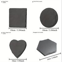 Ensemble de sous-verres ronds en ardoise de 10 cm de diamètre, de haute qualité, fabriqués en Chine, vente en gros, avec corde en papier, écologiques et modernes