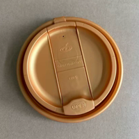 Couvre-gobelet jetable en papier et plastique pour café