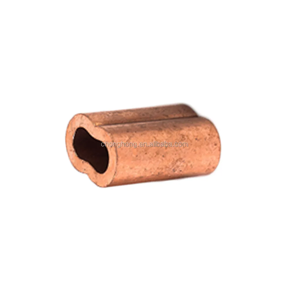 1/4" U.S. Type Copper Hourglass Sleeves/8 Shape Stop Sleeves Ferrules for Fixed Wire Rope