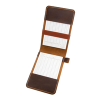 Porta Scorecard da Golf in Vera Pelle con Custodia per Penna, Porta Libretto da Golf Portatile per Esterni, Regalo per Golfisti