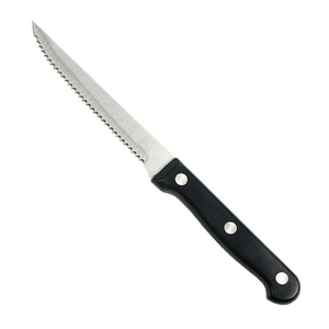 DFU224 Cuchillo para carne serrado de acero inoxidable de 4.5 pulgadas con mango de plástico y triple remache, de espiga completa, ¡Gran oferta! - Product Image 4