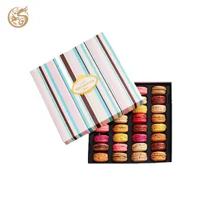 Aangepaste Food Grade Kartonnen Bruiloft Fancy Chocolade Macaron Cake Opvouwbare Magneet Verpakking