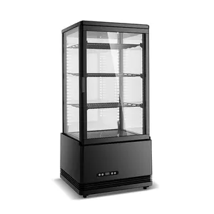 4 glass door beverage display chiller beverage cooler cake display case bakery