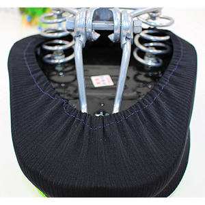 Funda de asiento de malla tipo sándwich para scooters eléctricos, cojín transpirable verde y negro - Product Image 3