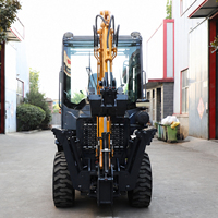 PENGIRIMAN GRATIS China 4x4 Wheel Drive 400kg-2.5ton Mini Loader Backhoe Loader untuk Dijual dengan Sekop Salju Tractopelle