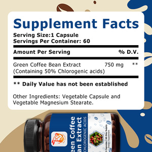 Cápsulas de Suplemento para la Salud con Extracto de Granos de Café Verde de Primera Calidad, Apoyan un Peso Saludable - Product Image 3