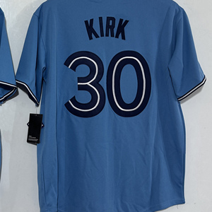Maillot de baseball des Blue <span class=keywords><strong>Jays</strong></span> du Canada, personnalisé, brodé, 27 Guerrero Jr, 4 Springer, 11 <span class=keywords><strong>Bichette</strong></span>, respirant, manches courtes - Product Image 4