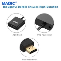 Accessoires de câbles Convertisseur HDMI vers VGA plaqué or Adaptateur HDMI vers VGA avec audio 3.5mm