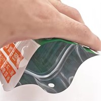 Sachet Doypack Personnalisé Refermable avec Fenêtre Transparente pour Snacks, Noix, Aliments, en PE Qualité Alimentaire, Pochette Autoportante avec Fermeture Éclair pour Emballage Lait et Gelée