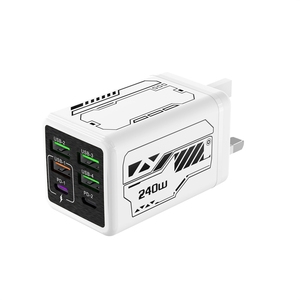 <span class=keywords><strong>Cargador</strong></span> USB de 240W <span class=keywords><strong>con</strong></span> 6 Puertos Tipo C, <span class=keywords><strong>Carga</strong></span> Súper Rápida para Teléfono Móvil, Adaptador de <span class=keywords><strong>Carga</strong></span> USB PD3.0, Enchufe EU/UK/US - Product Image 3