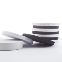 Bande élastique à boutons noir et blanc pour vêtements de maternité, haute élasticité, respirante, avec boutonnière, vente en gros d'usine