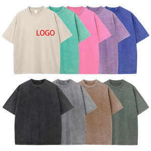 Manufacturer Custom Acid Wash T <b>Shirts</b> Washed Distressed Vintage Mens Oversized Tee Logo Heavyweight T-<b>shirt</b> High Quality - Product Image 2
