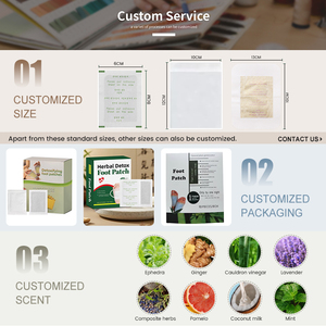 Parches para Pies Jishantang Personalizables, JiShanTang <span class=keywords><strong>HZU</strong></span>-01 OEM ODM, 10 Piezas/Caja, Vinagre de Bambú y Jengibre, Tela No Tejida, Certificación CE, Venta al Por Mayor - Product Image 3