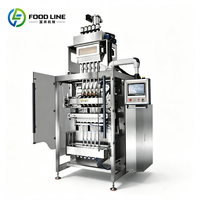 Machine d'emballage automatique multi-voies pour sachets de liquides, bâtonnets glacés et glaces, avec fonction de mise en carton