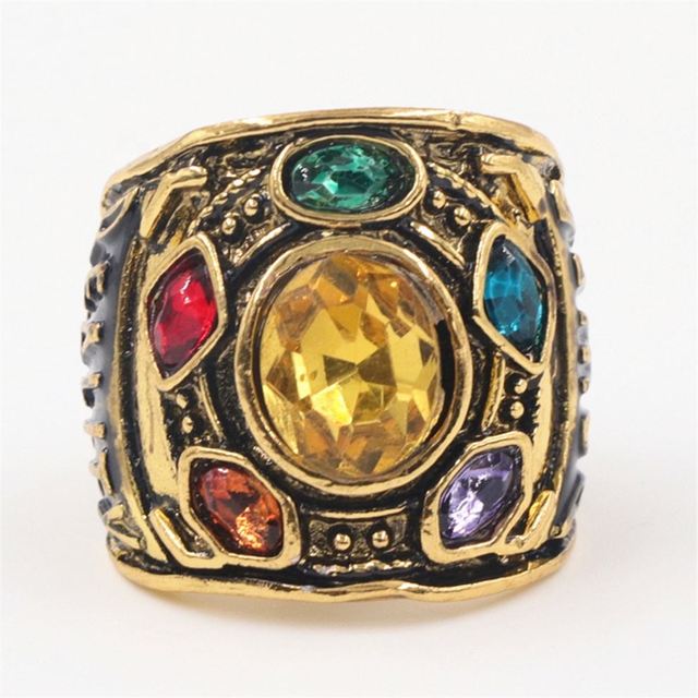 Good Price Infinity Stones Ring Inspirational Power Ring Thanos Ring Cosplay Costume Prop