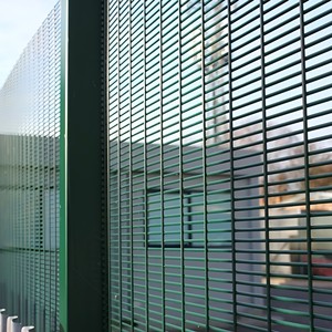 Panel de valla de malla de alambre de alta seguridad con recubrimiento en polvo, antiescalada y de visión clara para muros perimetrales, al por mayor - Product Image 5