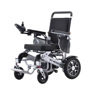 KSM-606 Manual Folding Handicapped Electric Chrome Narrow Power Wheelchair Cheap Price