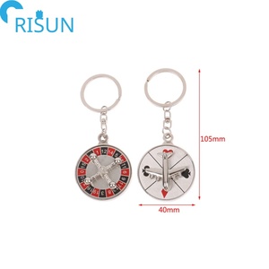 Mini llavero de ruleta rusa de Metal esmaltado personalizado, colgante de brújula creativa giratoria, regalos, llavero para decoración de monedero - Product Image 3