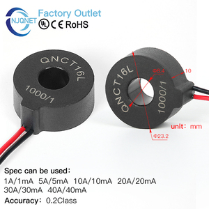 Transformador de Corriente CA Miniatura de Alta Precisión Tipo Anillo QNCT16L 10A 10mA 20A 10mA 50A 25mA 2000:1 Sensor de Corriente Toroidal - Product Image 2