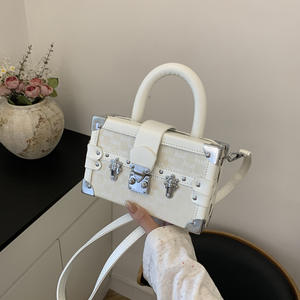 Sac de boîte de mode exquis nouveau sac à bandoulière de couleur unie pour femmes sac de messager à la mode - Product Image 6