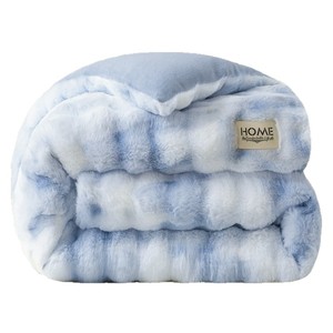 Personnalisable luxe double face bulle tie-dye doux fausse fourrure <span class=keywords><strong>de</strong></span> lapin Minky tricoté jeter couverture hiver <span class=keywords><strong>lit</strong></span> se blottir décor à la maison - Product Image 1