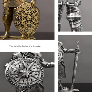 Armatura da <span class=keywords><strong>uomo</strong></span> in resina artigianato arte statua cristiana decorazione per la casa cavaliere cristiano scultura Anime animale dipinto figurina per Souvenir - Product Image 3