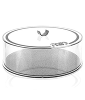 Boîte à gâteau Matsa en acrylique de taille personnalisée, récipient de stockage carré avec couvercle en forme de dodécagone à paillettes argentées pour l'organisation d'outils