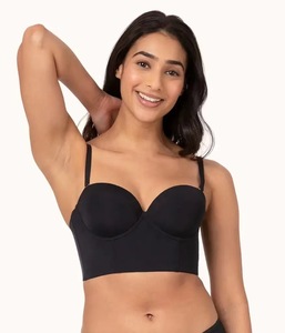 <span class=keywords><strong>Soutien</strong></span>-<span class=keywords><strong>gorge</strong></span> de grande taille de haute qualité pour femmes, sans dos, avec dos bas et bretelles amovibles, couvre les gros seins - Product Image 4