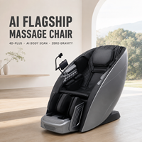 Sillón de Masaje de Gravedad Cero de Doble Núcleo 4D para Todo el Cuerpo, Lujoso, con IA Inteligente, Riel SL, Shiatsu, Masajeador de Pies con Calor, Sillón Reclinable Eléctrico