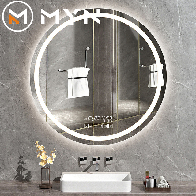 Directly Round Mirror Led Illuminated Bathroom Smart Touch Screen Magnifying Modern Decorative Smart Mirror