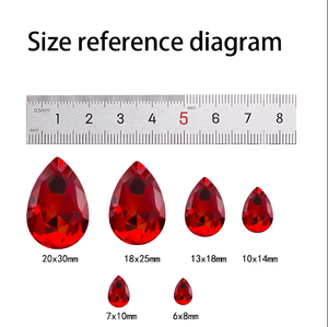 Vente en gros Larme Cristal Acrylique Strass Goutte Verre Goutte d'Eau Flatback Strass - Product Image 3